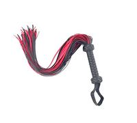 Frustino da equitazione in pelle sintetica con frange, accessorio professionale per allenamento, escursionismo equestre e allenamento quotidiano, 64,5 cm, manico antiscivolo