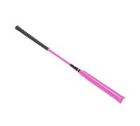 Frustino da Equitazione, Manico in Silicone Antiscivolo da 25,6", Adatto per Gare di Sport Equestri, Pelle Verniciata Premium (Pink)