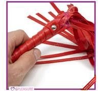 Frustino in ecopelle con manico Frusta frange Bondage 48cm Mistress Master