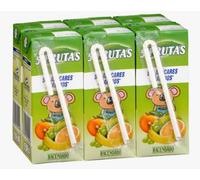 Frutas Bevanda al Succo di Frutta Mista con Latte, Gusto Tropicale, 200 ml, Confezione da 3, pack 3