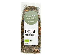 FRUTEG Tè verde organico Sencha Sogno del Seas sud | Tè verde perdente | Miscela verde esotica fragola, albicocca, gelsomino e mela | Da agricoltura biologica certificata | 100 grammi