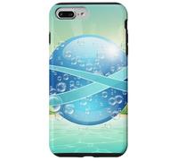 Frutiger Aero y2k Aesthetic Palm Trees Cyber Beach World Custodia per iPhone 7 Plus/8 Plus