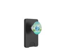 Frutiger Aero y2k Aesthetic Palm Trees Cyber Beach World PopSockets PopWallet per MagSafe