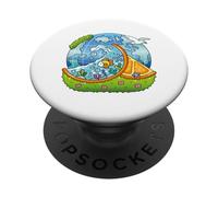 Frutiger Aero Y2K Fashion Trends Statement Pezzo Tech Arancione PopSockets PopGrip Adesivo