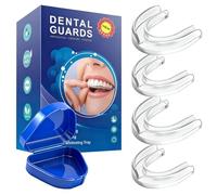 Frutilexia 4 Pezzi Bite Bruxismo Notturno Automodellante, Bite Notturno, 2 Taglie, Bite Dentale, Senza BPA, Bait per Denti Notturno, Modellabile Mouth Guard, Per Migliora La Qualità Del Sonno, Unisex