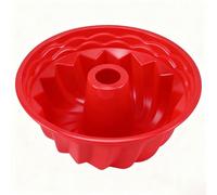 Frutilexia Stampo Ciambella, 23cm Stampo Ciambellone in Silicone, teglia Ciambellone, Stampos per Budino con Rivestimento Antiaderente, Riutilizzabile, per Torta, Gelatina e Pane, Rosso