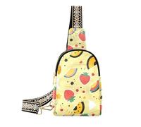 Frutta alla moda astratta Cartoon Bella donna fanny pack robusto borsa a tracolla per le donne per il pacchetto di giorno, frutta, estratto, cartone animato, bello