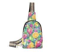 Frutta alla moda Colorful Shining Pattern escursionismo fanny pack robusto nero crossbody fanny pack per il giorno pack