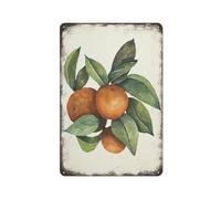 Frutta arancione Frutta Arte murale Cibo Frutta Cucina Poster Cucina Frutta Arte murale Targa in metallo Targa Poster Cultura vintage Decorazione murale Alluminio Giardino Ristorante Soggiorno Camer