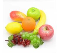 Frutta Artificiale Set di 8 PZ Decorazioni Realistiche con Uva, Limone, Arancia & Banana per Eventi