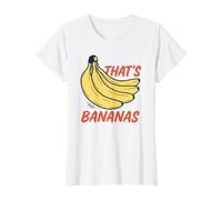 Frutta Botanica Che è Banane Maglietta con Stampa Grafica Economica, Donna, Bianco, L