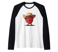 Frutta da Cowboy per Gli Amanti del Ranch e delle Fragole Maglia con Maniche Raglan