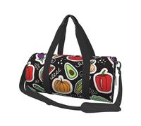 Frutta delle verdure del fumetto, Borsone da viaggio di grande capacità Borsa rotonda Borsa da viaggio sportiva Borsa da viaggio Borsa da fitness