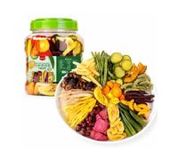 Frutta E Verdura Croccanti, 16 Varietà Liofilizzate, Barattolo 500g | Note dolci, saporite; bocconi fragranti, consistenze diverse per casa, ufficio, viaggi, picnic, pausa o condivisione