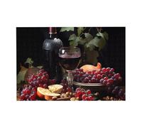 Frutta e Vini Puzzle in Legno Orizzontale 300 Pezzi per Famiglia Tempo Libero e Creatività Miglioramento