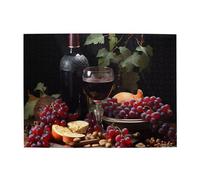 Frutta e Vini Puzzle Orizzontale in Legno 500 Pz Sviluppa Abilità Pratiche per Relax e Interazione Genitore-Bambino