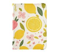 Frutta Estiva Retro Giallo Cuoio decorativo Titolari Del Passaporto Portafoglio Combo Portafoglio Passaporto Ultra Sottile, Frutti estivi retrò giallo, 1 size