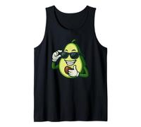 Frutta Fresca del Fumetto di Avocado con Gli Occhiali Canotta