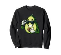 Frutta Fresca del Fumetto di Avocado con Gli Occhiali Felpa