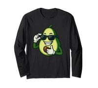 Frutta Fresca del Fumetto di Avocado con Gli Occhiali Maglia a Manica