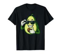 Frutta Fresca del Fumetto di Avocado con Gli Occhiali Maglietta