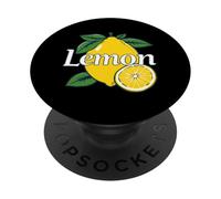 Frutta fresca di estate del limone - illustrazione con Lettering PopSockets PopGrip Adesivo