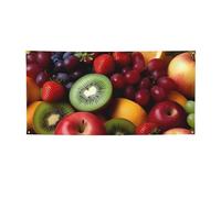 Frutta fresca e verdura Banner segno per esterni interni compleanno sfondo poster decorazioni per feste forniture sfondo foto con occhielli bandiera da parete personalizzata