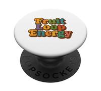 frutta loop forte energia colorato retrò arcobaleno testo PopSockets PopGrip Adesivo