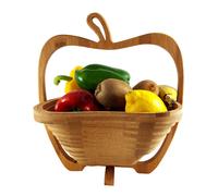 Frutta Mela Pieghevole Ciotola 30x30 CM Bambù Legno Sottobicchieri Geschenkkorb