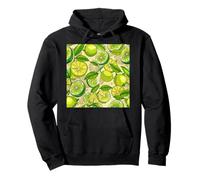 FRUTTA MODELLO LIMI CON FOGLIE E LIME FRUTTA TAGLIATA LIME Felpa con Cappuccio