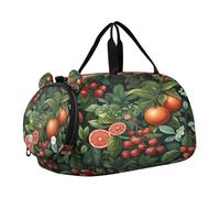 Frutta Rossa Mirtillo Rosso Borsa Sportiva da Nuoto e Palestra con Scomparto per Scarpe Borsa da Viaggio per Il Fine Settimana Borsone per Ragazzi