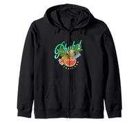 Frutta Tropicale Colorful Vintage Phuket Tailandia Vacanza Felpa con Cappuccio