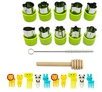 Frutta Verdura di Forme Set 10 pz, Mini Pie Frutta e Biscotti a Forma di Muffa, Rendere Artigianato Decorative Food per Bambini, Verde