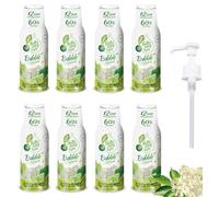 FruttaMax Sciroppo ai Fiori di Sambuco Senza Zucchero - 60% Frutta Vera | Sciroppo a Basso Contenuto Calorico per Gasatori, Cocktail e Dessert - 8 x 500ml