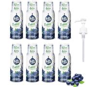 FruttaMax Sciroppo ai Mirtilli | Meno Zucchero | 60% Frutta Vera | Compatibile con Gasatori - 8 x 500ml