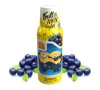 FruttaMax Sciroppo ai Mirtilli Senza Zucchero - 60% Frutta Vera | Sciroppo a Basso Contenuto Calorico per Gasatori, Cocktail e Dessert - MINIONS - 500ml