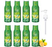 FruttaMax Sciroppo al Tè Verde Senza Zucchero - 50% Frutta Vera | Sciroppo a Basso Contenuto Calorico per Gasatori, Cocktail e Dessert - 8 x 500ml