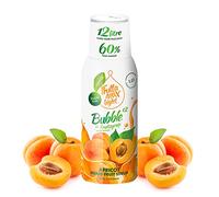 FruttaMax Sciroppo all’Albicocca Senza Zucchero - 60% Frutta Vera | Sciroppo a Basso Contenuto Calorico per Gasatori, Cocktail e Dessert - 500ml