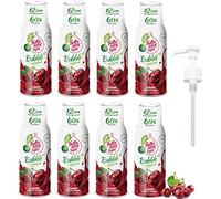 FruttaMax Sciroppo all’Amarasca Senza Zucchero - 60% Frutta Vera | Sciroppo a Basso Contenuto Calorico per Gasatori, Cocktail e Dessert - 8 x 500ml