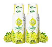 FruttaMax Sciroppo all’Uva | Meno Zucchero | 60% Frutta Vera | Compatibile con Gasatori - 2 x 500ml