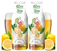FruttaMax Sciroppo alla Birra al Limone Senza Zucchero - 50% Frutta Vera | Sciroppo a Basso Contenuto Calorico per Gasatori, Cocktail e Dessert - 2 x 500ml