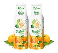 FruttaMax Sciroppo all'Arancia Senza Zucchero - 60% Frutta Vera | Sciroppo a Basso Contenuto Calorico per Gasatori, Cocktail e Dessert - 2 x 500ml