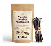 Frutteo - 10 Baccelli di Vaniglia Bourbon XL del Madagascar 16/cm, Qualità Gourmet, Carnosi e Aromatici + 1 Baccello Omaggio, Ideali per Dolci, Gelati e Ricette Raffinate
