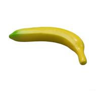 Frutti artificiali per la decorazione della casa, set di frutta finta realistica in plastica con mele, pesche, arance, pere, limoni, lime e banane per cucina (banana)