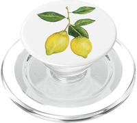 Frutti di limone, ramo di limone disegnato a mano ad acquerello con foglie PopSockets PopGrip per MagSafe