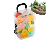 Frutti In Miniatura 20 Pezzi Figurine Luminose con Valigetta | Piccoli Per Case Delle Bambole Per Bambini E Bambine Casa Giardino Delle Fate Acquario Fai Da Te Artigianato