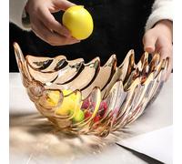 Fruttiera In Vetro A Forma Di Piuma Per Centrotavola Decorativo Per La Casa E Il