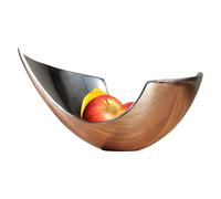 FRUTTIERA Onda | Alluminio, 24 cm, Argento | Ciotola da Frutta