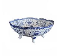 Fruttiere Piatto di frutta in ceramica retrò cinese Caramelle Creative Home Living Tavolino da caffè Decorazione semplice Ciotola di frutta Cestino Di Frutta E Verdura(M)