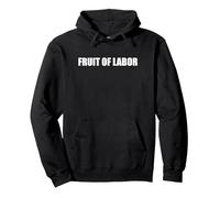 Frutto del Lavoro Felpa con Cappuccio, Unisex per Adulti, Nero, XXL